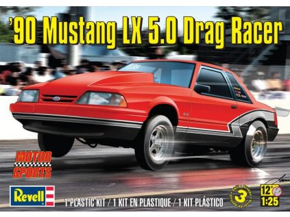 4898 plastovy model auto revell monogram 4195 90 mustang lx 5 0 drag racer 1 25