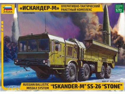497 model kit mil zvezda 5028 ballistic missile system iskander m ss 26 1 72