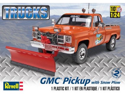 5015 plastovy model auto revell monogram 7222 gmc pickup w snow plow 1 24