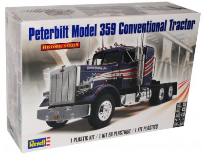 5030 plast model kamion revell monogram 1506 peterbilt 359 conventional tract 1 25