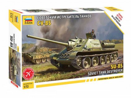5228 model kit military zvezda 5062 soviet tank destroyer su 85 1 72