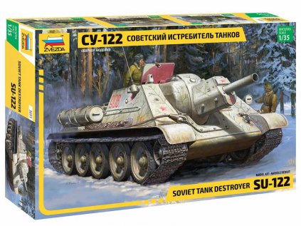 5240 model kit military zvezda 3691 soviet tank destroyer su 122 1 35