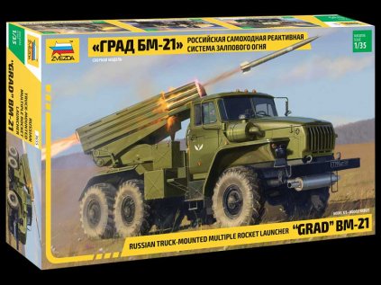 5279 model kit military zvezda 3655 bm 21 grad rocket launcher 1 35