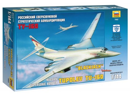 533 model kit lietadlo zvezda 7002 tupolev tu 160 russian strategic bomber 1 144