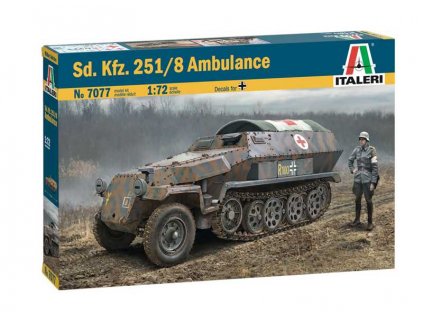 5441 model kit military italeri 7077 sd kfz 251 8 ambulance 1 72