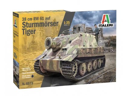 5444 model kit military italeri 6573 38 cm rw 61 auf sturmmorser tiger 1 35