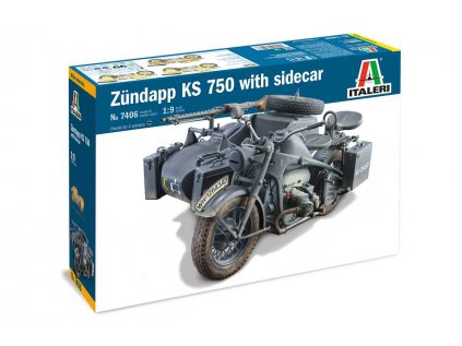 5453 model kit military italeri 7406 zundapp ks 750 with sidecar 1 9