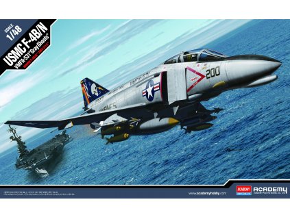 5681 model kit lietadlo academy 12315 usmc f 4b n vmfa 531 gray ghosts 1 48