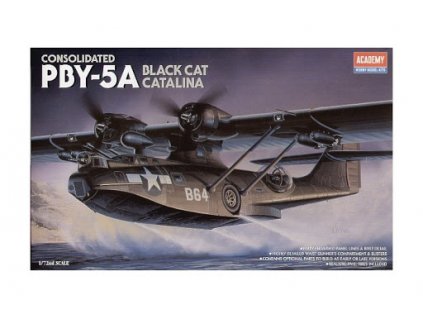 5735 model kit lietadlo academy 12487 pby 5a black catalina 1 72