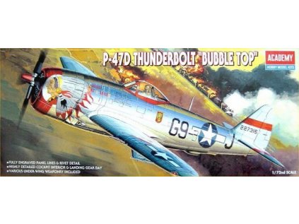 5888 model kit lietadlo academy 12491 p 47d bubble top 1 72