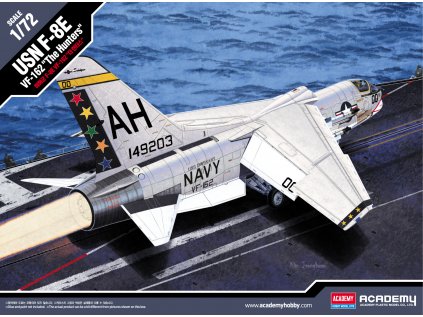 5906 model kit lietadlo academy 12521 usn f 8e vf 162 the hunters 1 72