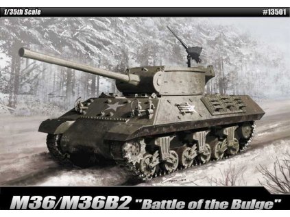 6065 model kit tank academy 13501 m36 m36b2 battle of the bulge 1 35