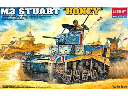6113 model kit tank academy 13270 british m3 stuart honey 1 35
