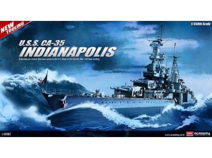 6179 model kit lod academy 14107 uss ca 35 indianapolis 1 350