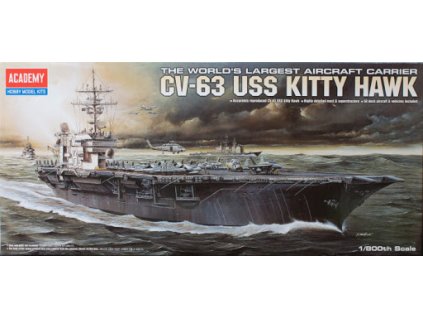 6191 model kit lod academy 14210 uss cv 63 kitty hawk 1 800