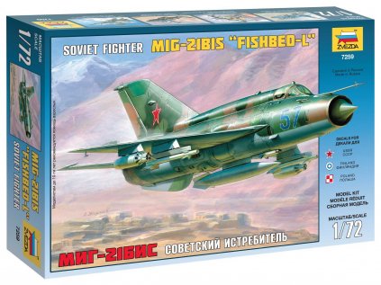 650 model kit lietadlo zvezda 7259 mig 21 bis soviet fighter 1 72