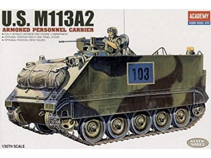 6770 model kit tank academy 1354 m 113a2 weapons carrier 1 35