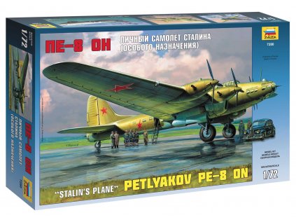 683 model kit lietadlo zvezda 7280 petlyakov pe 8 on stalin s plane 1 72