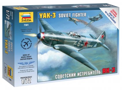 704 snap kit lietadlo zvezda 7301 yak 3 soviet fighter 1 72