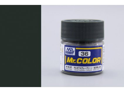 7196 mr color gunze c036 rlm74 sedo zelena