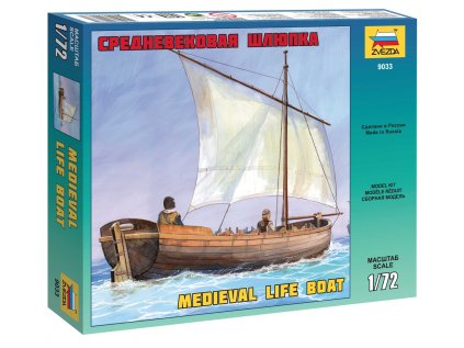 755 model kit lod zvezda 9033 medieval life boat 1 72