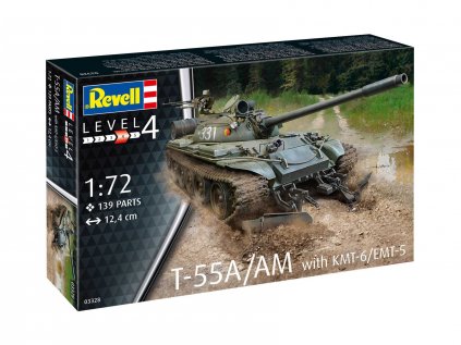 7601 plastovy model military revell 03328 t 55a am with kmt 6 emt 5 1 72