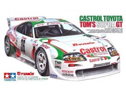 7634 model kit auto tamiya 24163 castrol toyota tom s supra gt 1 24