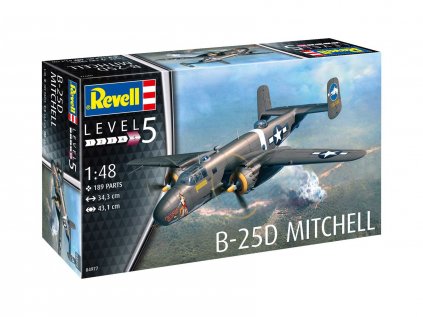 7787 plastovy model lietadlo revell 04977 b 25d mitchell 1 48