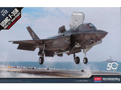 7838 model kit lietadlo academy 12569 usmc f 35b vmfa 121 green knights 1 72