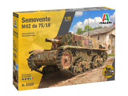 7985 model kit tank italeri 6569 semovente m42 da 75 18 1 35