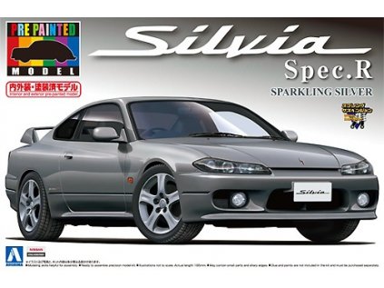 8138 model kit auto aoshima ao00864 s15 silvia spec r sparkling silver 1 24