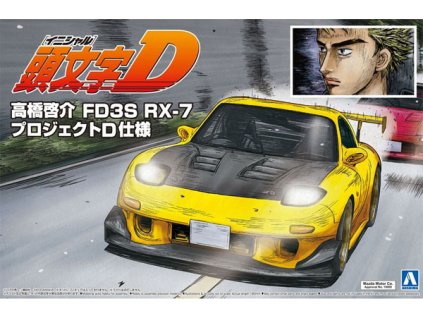8216 model kit auto aoshima ao05620 initial d fd3s mazda rx 7 takahashi kei 1 24