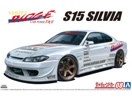 8258 model kit auto aoshima ao05838 vertex ridge s15 silvia 99 1 24