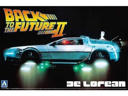 8300 model kit auto aoshima ao05917 back to the future ii delorean 1 24