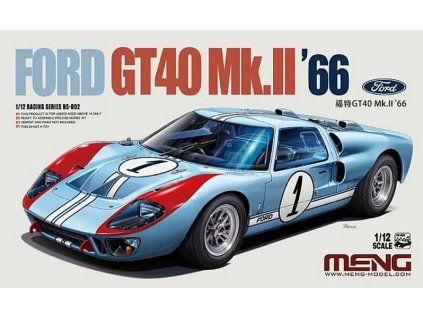 8519 model kit auto meng rs002 ford gt40 mk ii 1966 1 12