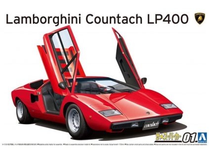 8525 model kit auto aoshima ao05804 lamborghini countach lp400 1974 1 24