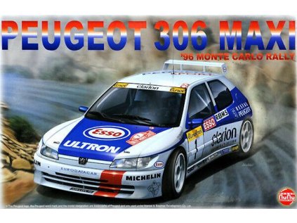 8555 model kit auto nunu pn24009 peugeot 306 maxi 1996 rally monte carlo 1 24