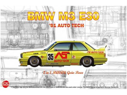 8558 model kit auto nunu pn24014 bmw m3 e30 group a 1991 auto tech 1 24