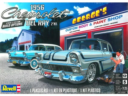 8633 plastovy model auto revell monogram 4504 56 chevy del ray 1 25