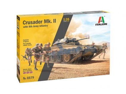 8651 model kit tank italeri 6579 crusader mk ii with 8th army infantry 1 35
