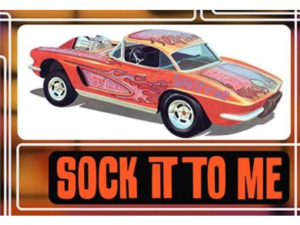 Plastový model auto AMT 803 - "Sock It To Me" Chevrolet Corvette (1:25)