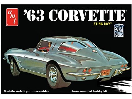 Plastový model auto AMT 861 - 1963 Chevrolet Corvette Sting Ray (1:25)