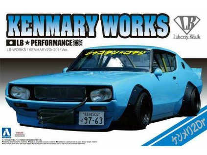 Model Kit auto AOSHIMA AO01147 - Kenmary Works LB Works Nissan Skyline C110 2Dr 2014 (1:24)