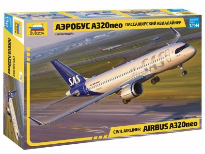 Model Kit letadlo ZVEZDA 7037 - Airbus A320 NEO (1:144)