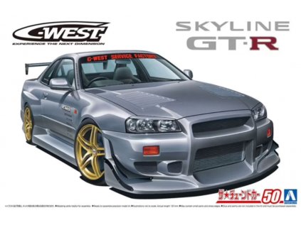 Model Kit auto Aoshima AO06149 - C-WEST BNR34 Nissan Skyline GT-R 2002 (1:24)