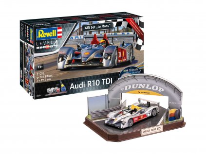 Darčekový set auto REVELL 05682 - Audi R10 TDI + 3D Puzzle (LeMans Racetrack) (1:24)