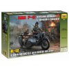 329 model kit military zvezda 3607 german wwii sidecar r12 with crew 1 35