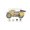 5453 4 model kit military italeri 7406 zundapp ks 750 with sidecar 1 9