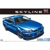8273 model kit auto aoshima ao05858 nissan bnr34 skyline gt r v spec ii 02 1 24