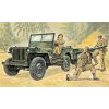 887 model kit military italeri 0314 willys mb jeep with trailer 1 35